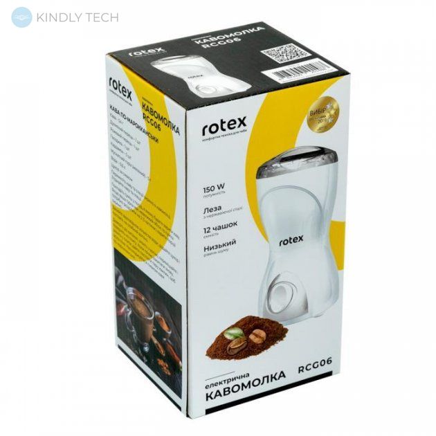 Кофемолка электрическая Rotex RCG06, Белый