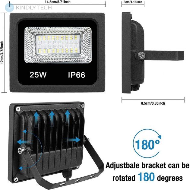 Прожектор SMART LED 25W IP66 RGB bluetooth з додатком для керування