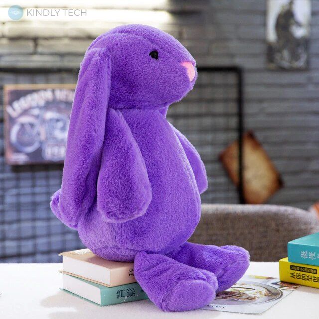 Детский плед 3 в 1 игрушка подушка "Заяц" фиолетовый