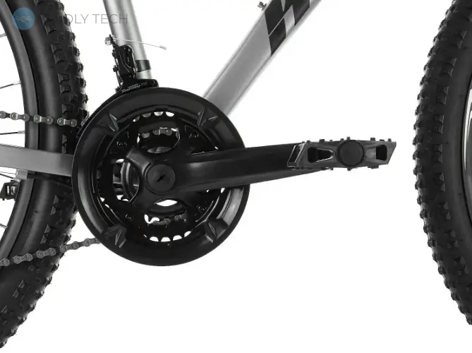 Велосипед гірський з алюмінієвою рамою Konar KA-27.5"17 передні амортизатори, Сірий/чорний