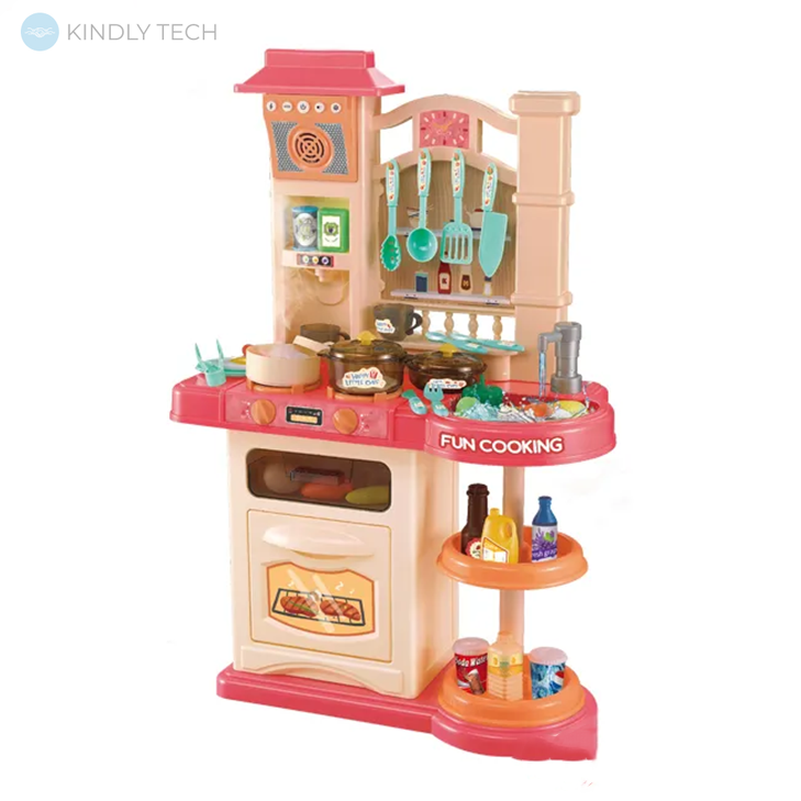 Дитячий ігровий набір, 40 предметів, іграшкова кухня "FUN Cooking", Рожевий