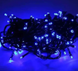 Гірлянда нитка Xmas 500 LED 32 метрів чорний провід, Колір ламп-синій