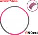 Обруч массажный Hula Hoop SportVida 90 см Grey/Pink