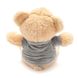 Мягкая игрушка плюшевый Мишка бежевого цвета, длиной 22 см, в кофте