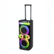 Потужна портативна Bluetooth-колонка караоке KOLAV-D2618 2&times;6.5&rdquo; з 2 бездротовими мікрофонами та LED підсвічуванням