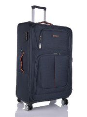 Дорожный чемодан текстиль blue