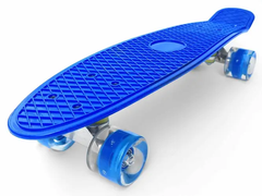 Скейт Пенни Борд (Penny Board 101) со светящимися колесами, Синий