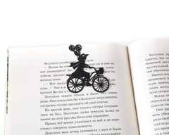 Закладка для читання книг «Дівчинка на велосипеді з кульками», Чорний