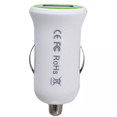Автомобільний зарядний пристрій Car Charger | 2.1A | 1U | Cord Cable — Parmp (UCP-05M) White