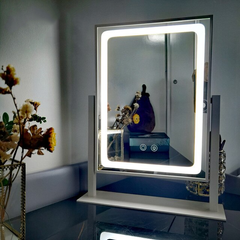 Зеркало со светодиодным сенсорным светильником для макияжа прямоугольное LED LAMP MIRROR