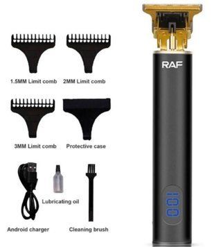 Аккумуляторный триммер для бороды и усов USB RAF R-437 Pro Черный