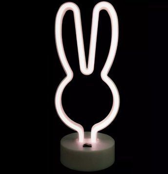 Нічний неоновий світильник Neon Lamp series &mdash; Bunny White