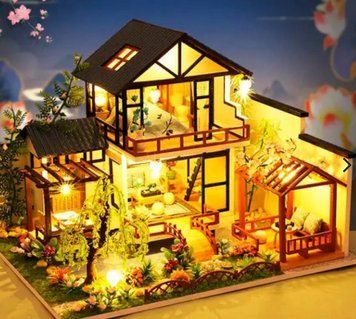 3D Румбокс &laquo;Чарівний будинок зі скарбами&raquo; DIY Dollhouse + пилозахисний купол