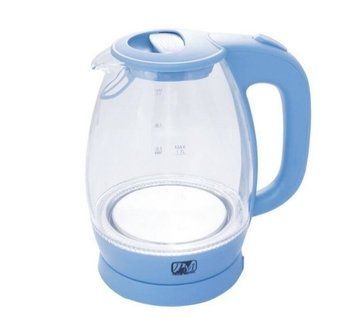 Електрочайник зі скла з підсвічуванням Promotec PM-824 Blue