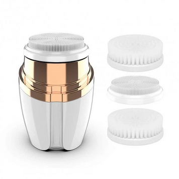 Очисна масажна щітка для обличчя Sonic Facial Cleansing Brush LT-606 3 в 1 з 3 насадками та акумулятором 1000 мА&middot;год