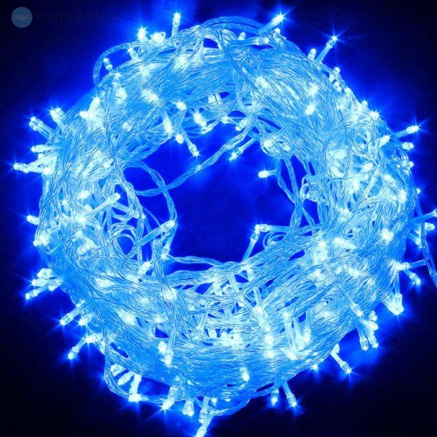 Гірлянда 200LED (RD-7130) 18м Цвет ламп-синій, провід White