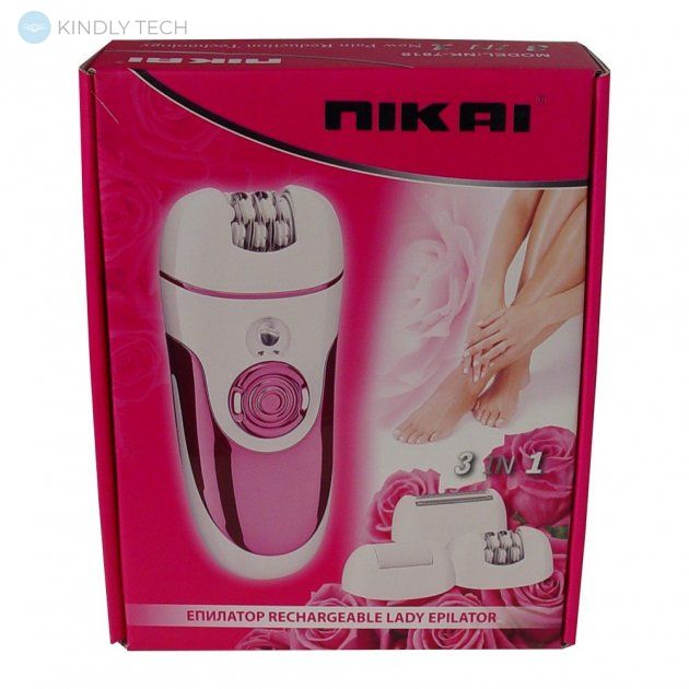 Жіночий бездротовий епілятор NIKAI NK-7818 акумуляторний