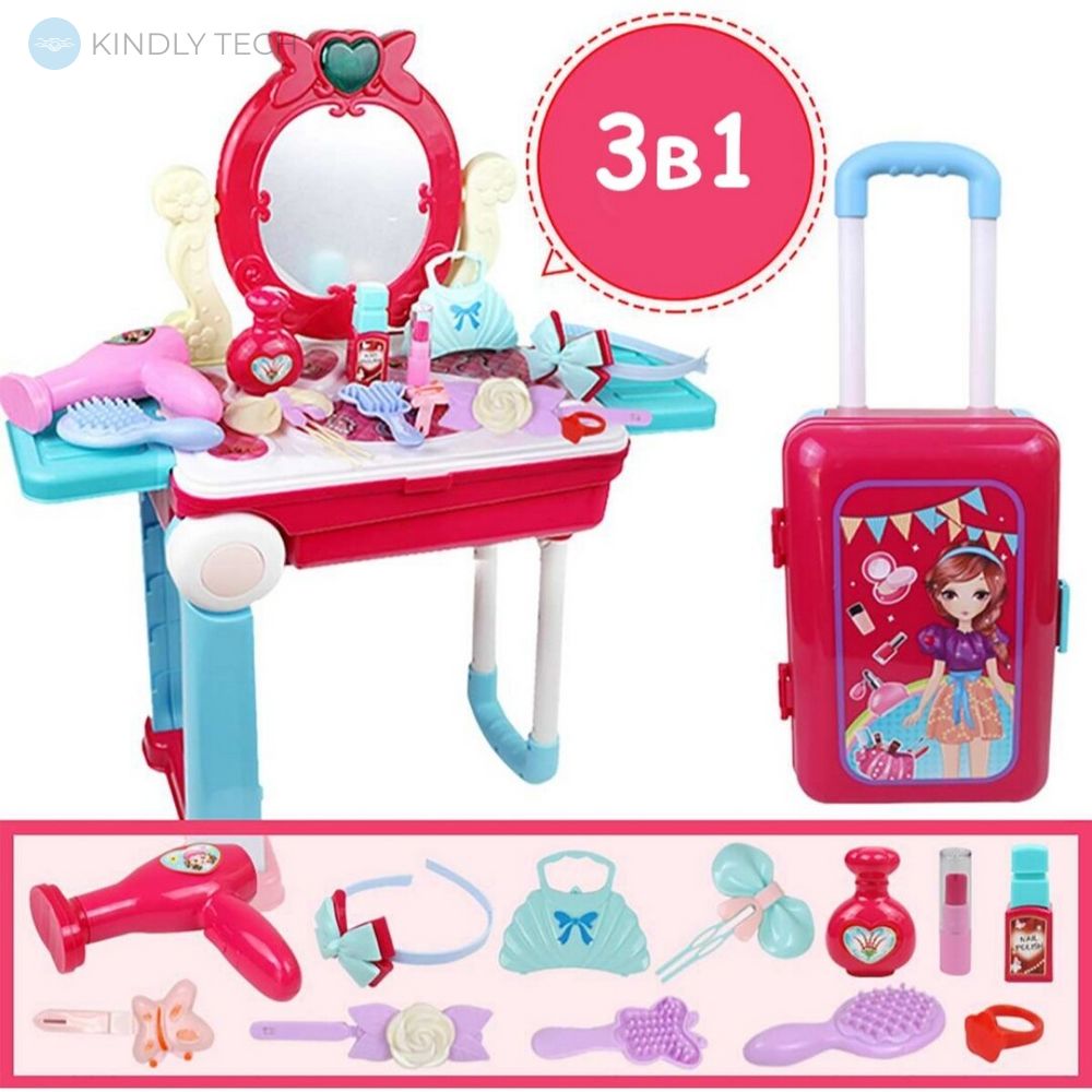 Дитячий ігровий набір Салон краси столик-трюмо в валізі Happy dresser