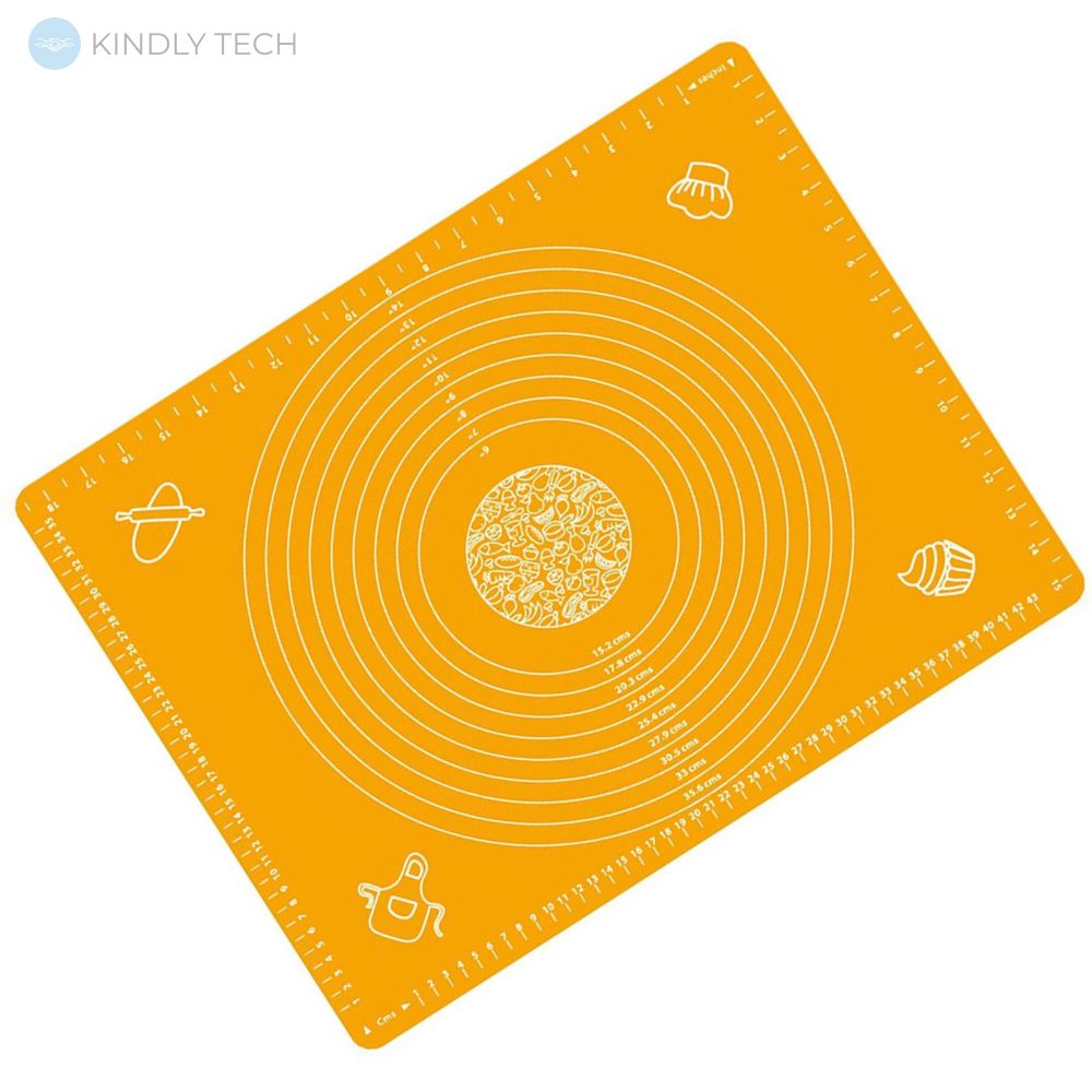Силиконовый коврик для выпечки Benson BN-021 30х40см, Оранжевый