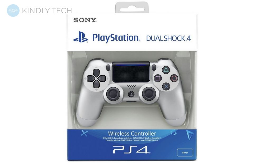 Беспроводной джойстик Sony PS 4 DualShock 4 Wireless Controller, Silver