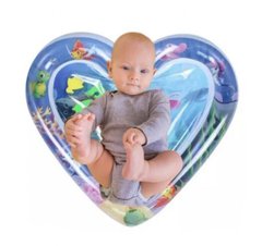 Развивающий надувной детский водный коврик для малышей в форме сердца
