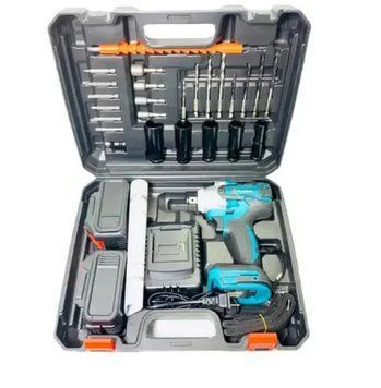Аккумуляторный гайковерт DOMOTEC 96V с 25 насадками и кейсом