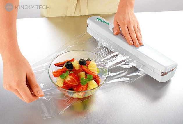 Диспенсер Wraptastic для зберігання та розрізання харчової плівки, фольги, паперу