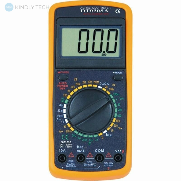 Професійний цифровий мультиметр Digital DT9208A з вимірюванням температури