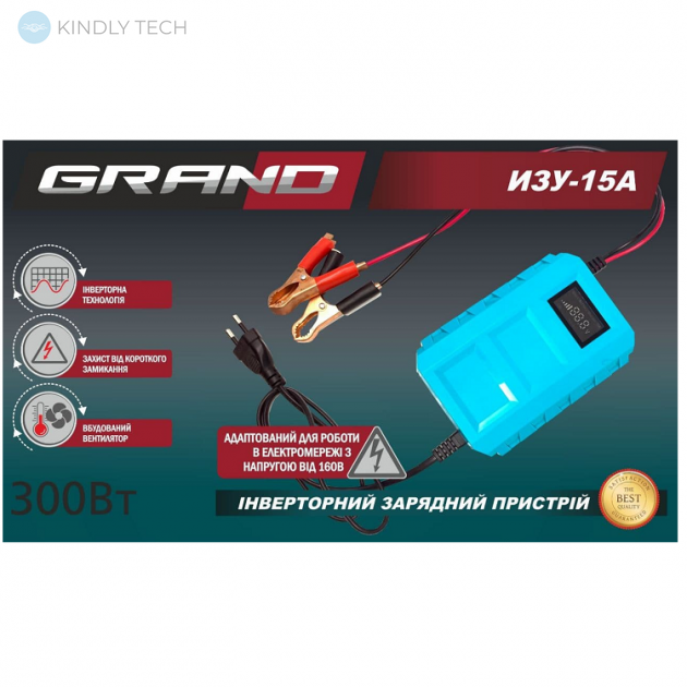 Зарядное устройство для автомобильного аккумулятора Grand ИЗУ-15А