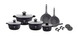 Набор посуды 18 предметов TOP KITCHEN TK-00022 с мраморным покрытием Черный