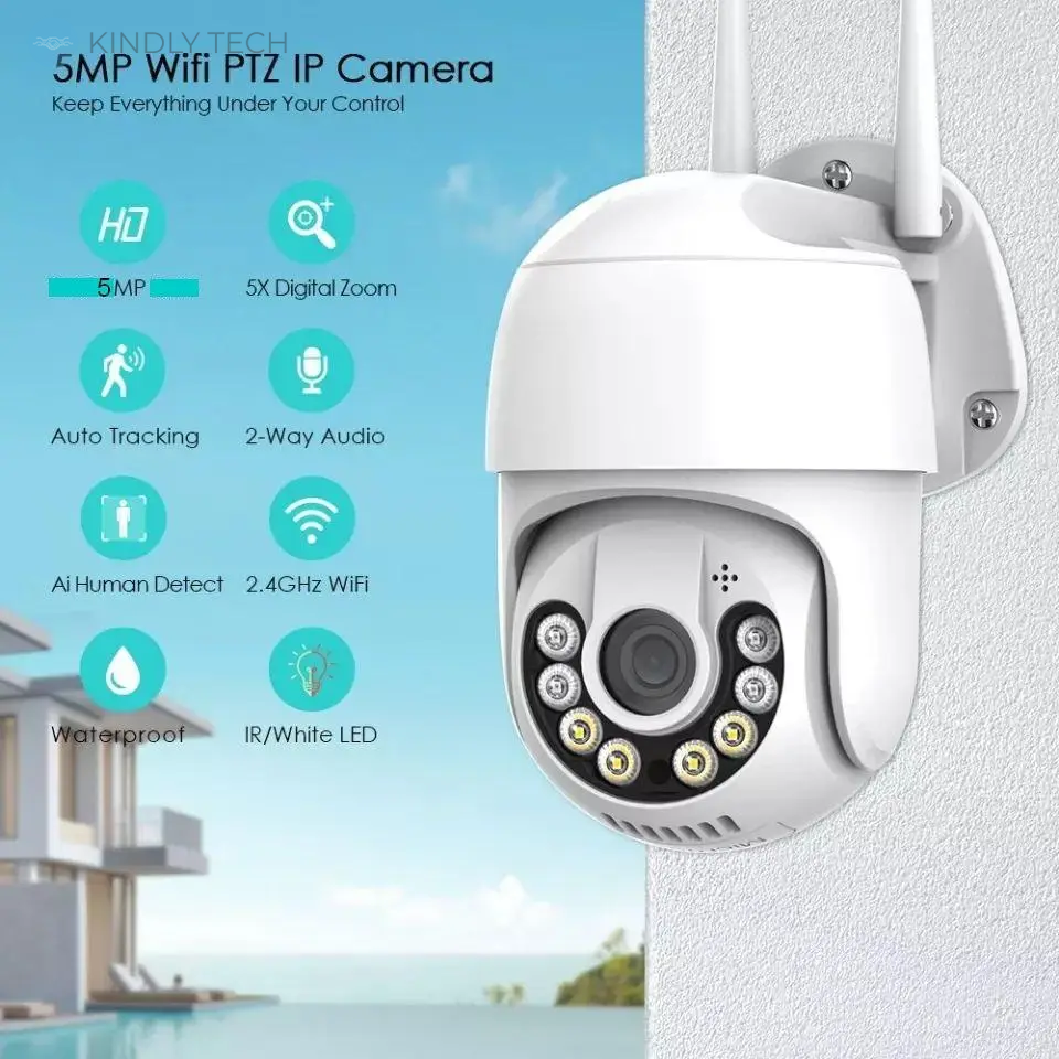 Камера видеонаблюдения PTZ WiFi Outdoor Camera ICSEE 5MP