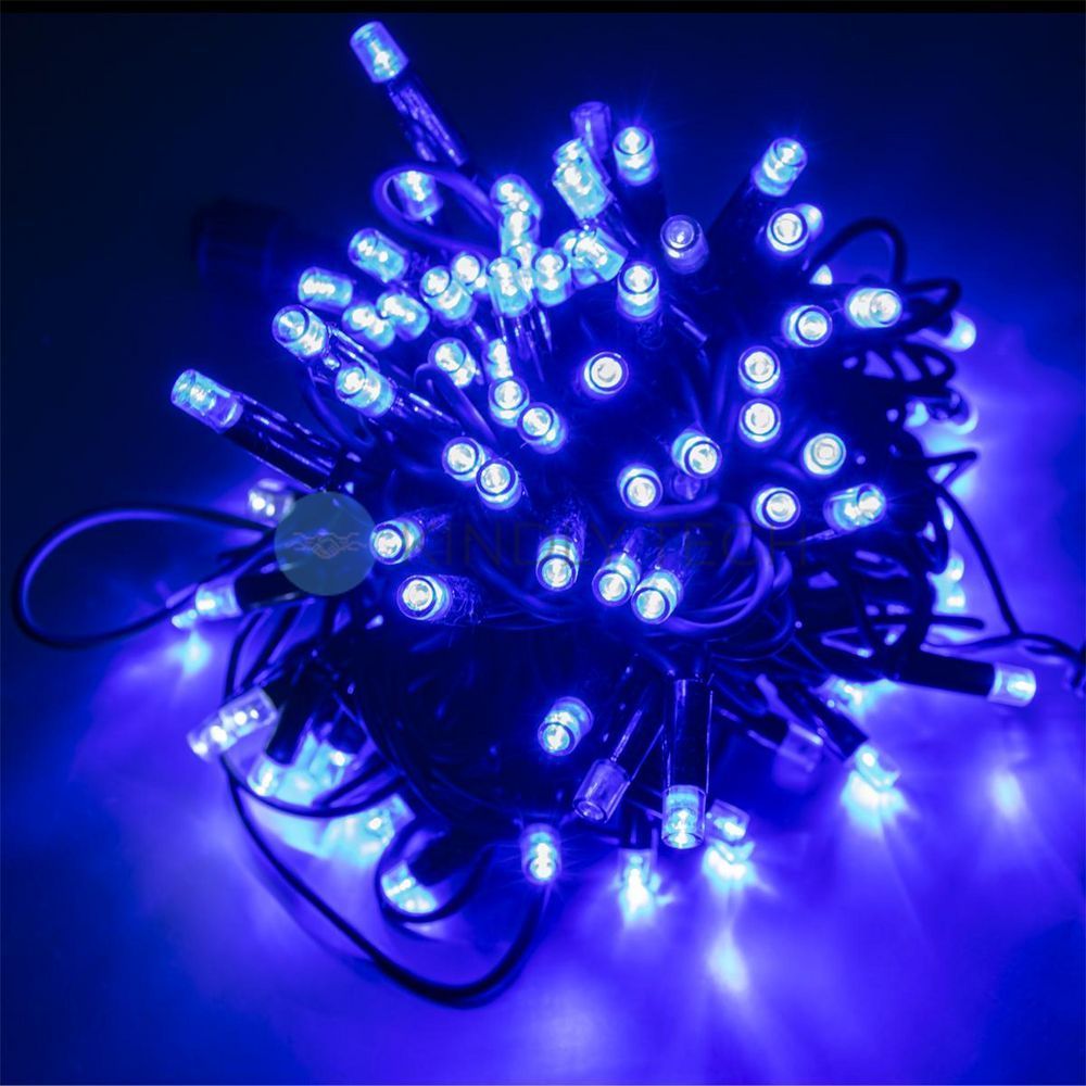 Вулична гірлянда нитка Xmas 800 LED 40 метрів зелений провід, Колір ламп-синій