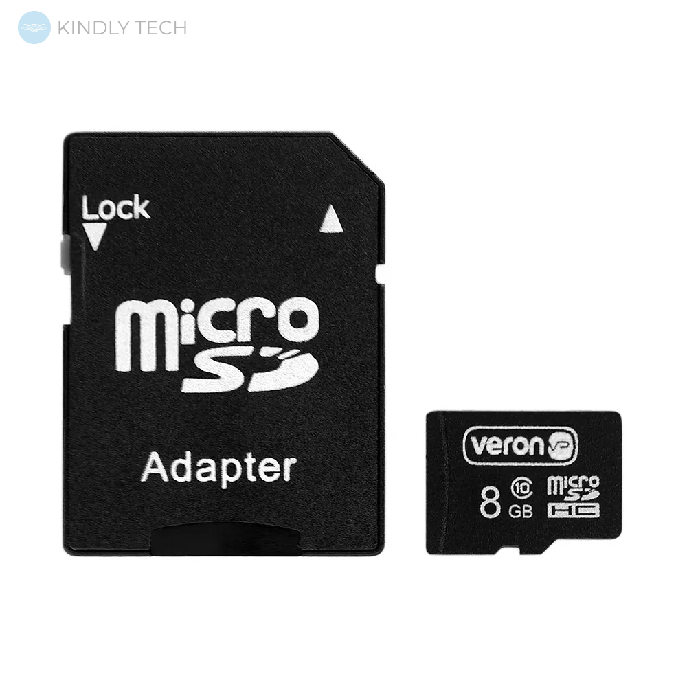 Карта пам'яті Memory Card 8GB — Veron microSDHC class 10 with adapter