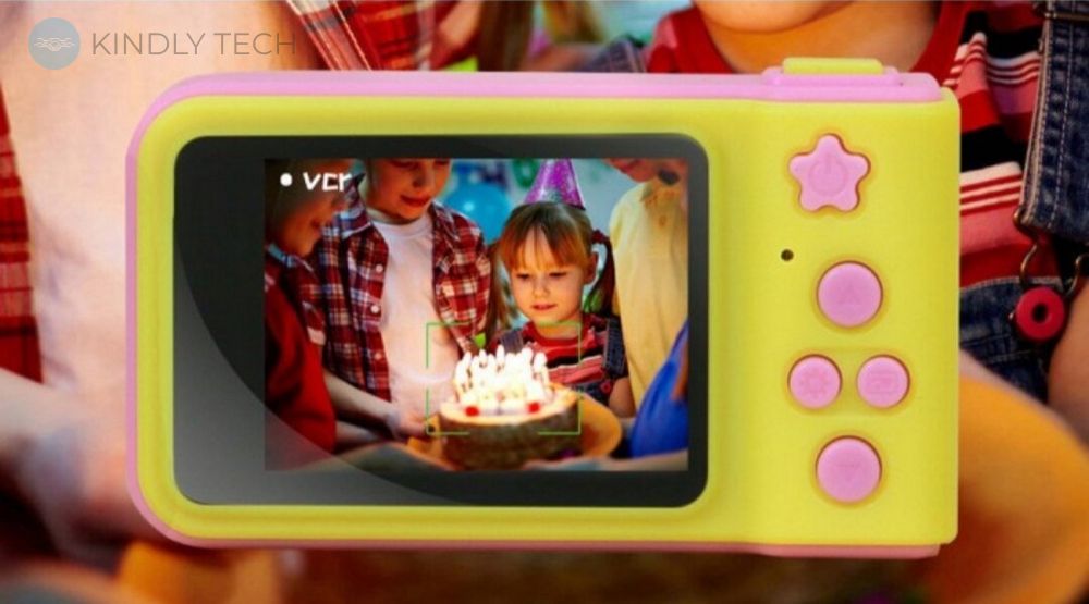Детский фотоаппарат с экраном Smart Kids Camera V7, Pink