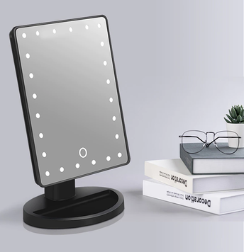 Зеркало для макияжа Magic Makeup Mirror с 22 LED-подсветкой Черное