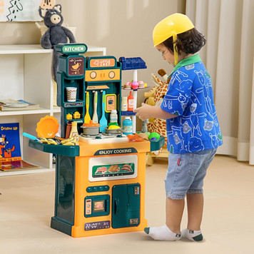 Дитячий ігровий набір, 77 предметів, іграшкова кухня "Little Chef", Помаранчевий