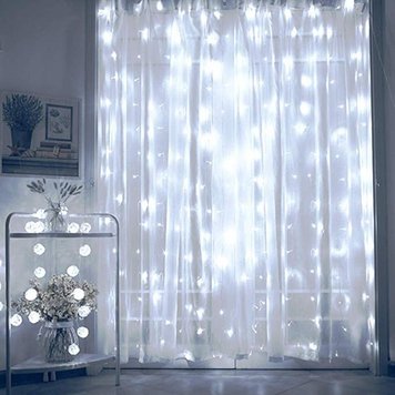 Гирлянда-водопад (Curtain-Lights) Itrains 240W-2 внутренняя провод прозрачный 3х1,5м, Белый