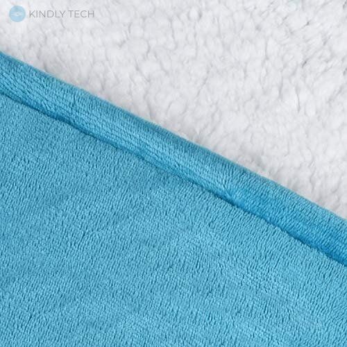 Плед с капюшоном Huggle Ultra Plush Blanket Hoodie Голубой