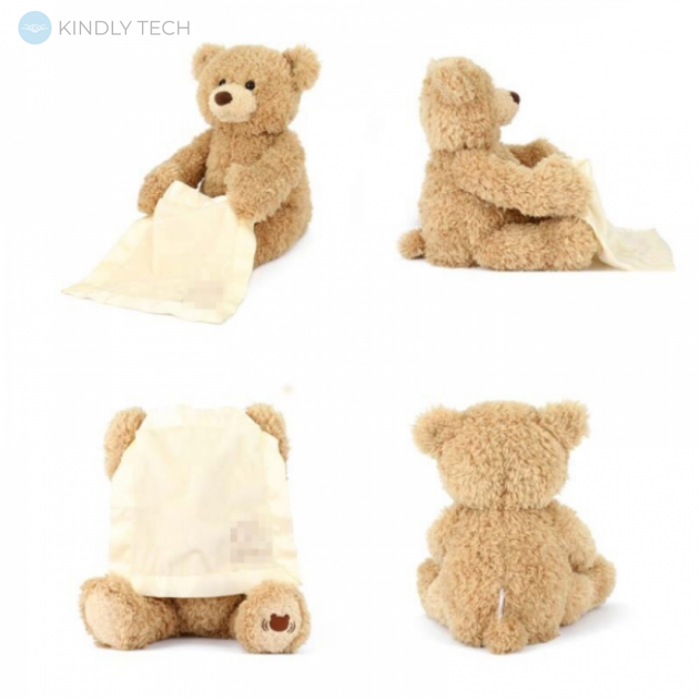 Плюшева іграшка Ведмедик Peekaboo Bear Пікабу Brown 30 см