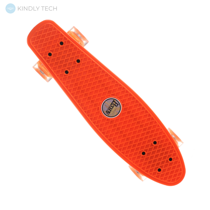 Скейт Пенні Борд (Penny Board) з сяючими колесами, Orange