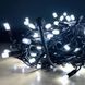 Гірлянда &laquo;Нитка&raquo; 100 LED, 10 м, біле світло, чорний провід, 3.3 Вт