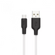 Кабель Micro 2.4A (1m) &mdash; Hoco X21 Plus Silicone &mdash; Black＆white