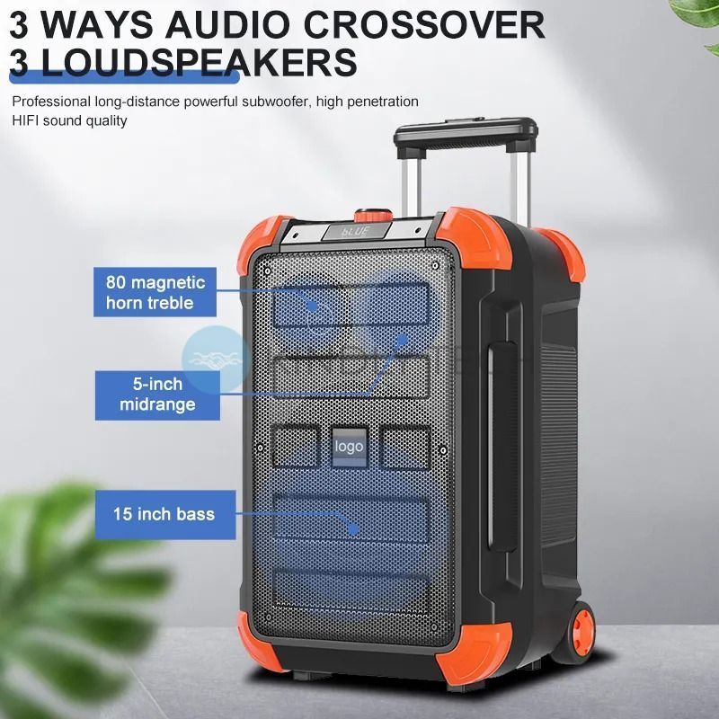 Колонка SoonTran перезаряджається Bluetooth + USB динамік +2 мікрофони (SS6-06 12H)