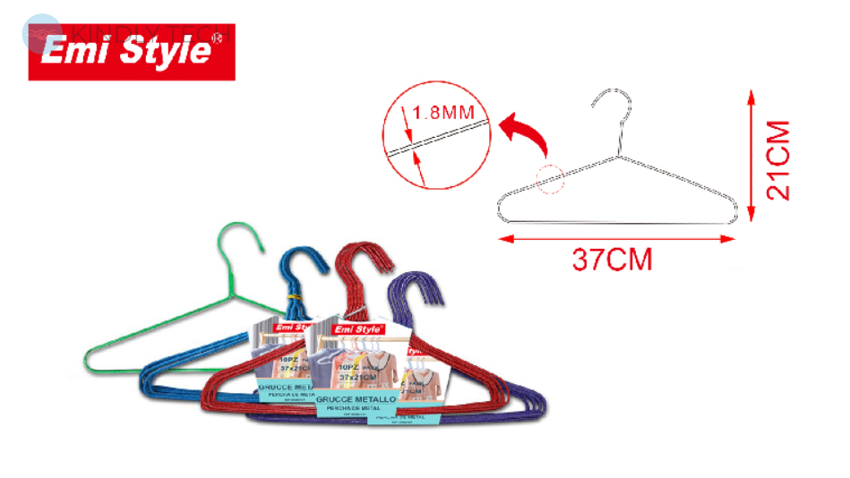 Набор плечиков Emi Style 37х21см металлические в ассортименте