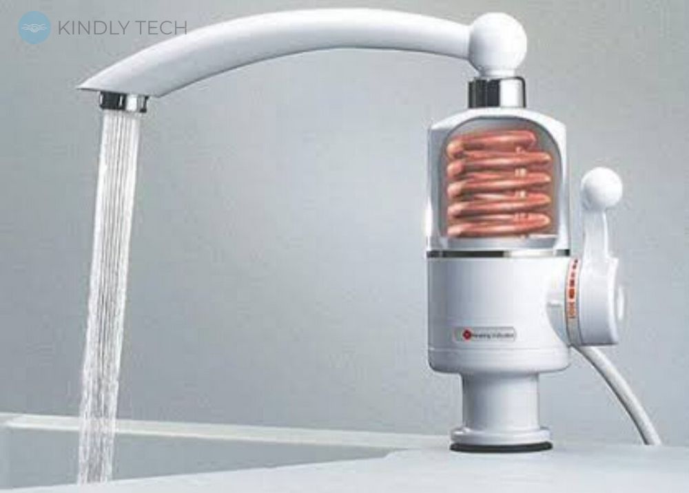 Проточный электрический водонагреватель с подогревом Instant Heating Faucet RX-005-1 с нижним подключением