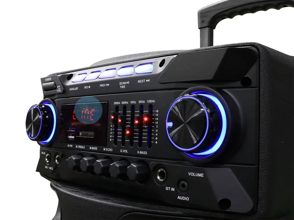 Колонка музична портативна Bluetooth ZXX-9292 60Вт 2х10&rdquo; 72х43х34см