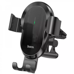Автомобильный держатель в воздуховод — Hoco CA105 Guide three-axis linkage wireless charging — black