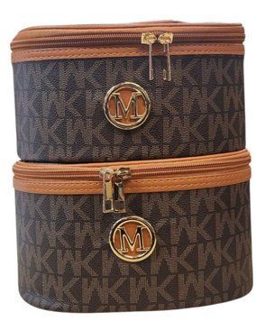 Косметичка МК 2в1 &mdash; максимум удобства в одном аксессуаре, коричневая.