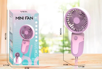 Компактный портативный вентилятор Handheld Fan USB 3 скорости тихий ручной