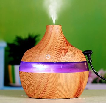 Мини-увлажнитель воздуха с подсветкой и зарядкой от USB Humidifier (светлое дерево)